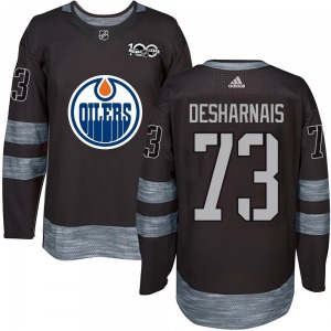 Authentic Youth Vincent Desharnais Black 1917-2017 100th Anniversary Jersey - NHL Edmonton Oilers