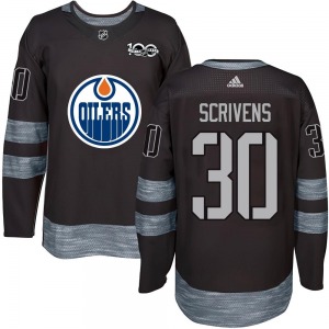 Authentic Youth Ben Scrivens Black 1917-2017 100th Anniversary Jersey - NHL Edmonton Oilers