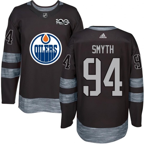 Authentic Youth Ryan Smyth Black 1917-2017 100th Anniversary Jersey - NHL Edmonton Oilers