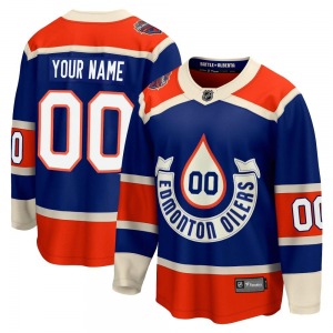 Premier Fanatics Branded Youth Custom Royal Custom Breakaway 2023 Heritage Classic Jersey - NHL Edmonton Oilers