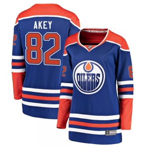 Breakaway Fanatics Branded Women's Beau Akey Royal Alternate Jersey - NHL Edmonton Oilers