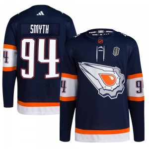 Authentic Adidas Youth Ryan Smyth Navy Reverse Retro 2.0 2025 Stanley Cup Final Jersey - NHL Edmonton Oilers