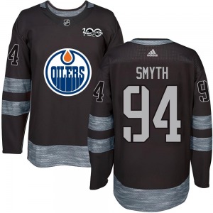 Authentic Adult Ryan Smyth Black 1917-2017 100th Anniversary Jersey - NHL Edmonton Oilers