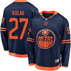 Breakaway Fanatics Branded Adult Brett Kulak Navy Alternate 2018/19 Jersey - NHL Edmonton Oilers