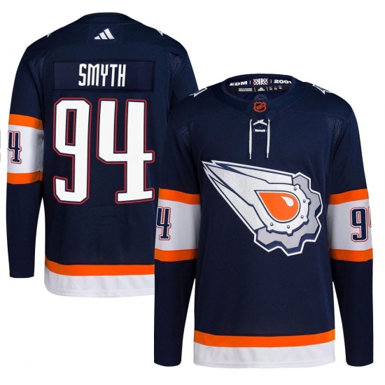Authentic Adidas Youth Ryan Smyth Navy Reverse Retro 2.0 Jersey - NHL Edmonton Oilers