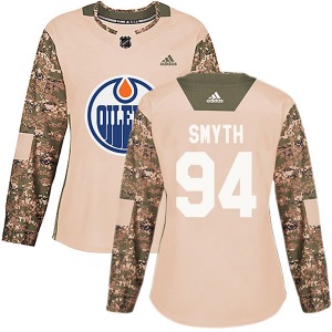 Authentic Adidas Women's Ryan Smyth Camo Veterans Day Practice Jersey - NHL Edmonton Oilers