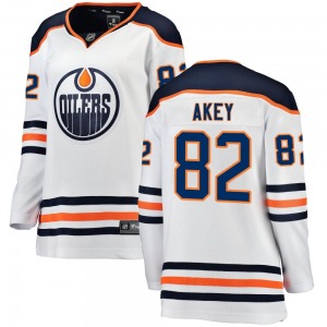 Breakaway Fanatics Branded Women's Beau Akey White Away Jersey - NHL Edmonton Oilers