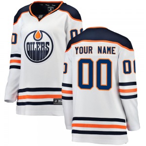 Breakaway Fanatics Branded Women's Custom White Custom Away Jersey - NHL Edmonton Oilers
