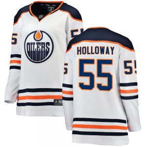 Breakaway Fanatics Branded Women's Dylan Holloway White Away Jersey - NHL Edmonton Oilers