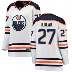Breakaway Fanatics Branded Women's Brett Kulak White Away Jersey - NHL Edmonton Oilers