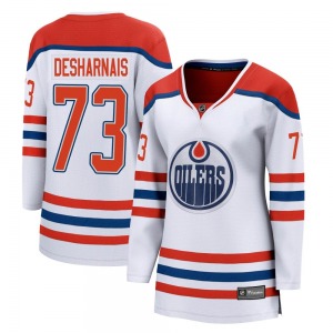 Breakaway Fanatics Branded Women's Vincent Desharnais White 2020/21 Special Edition Jersey - NHL Edmonton Oilers