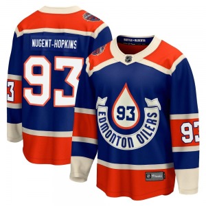 Premier Fanatics Branded Adult Ryan Nugent-Hopkins Royal Breakaway 2023 Heritage Classic Jersey - NHL Edmonton Oilers