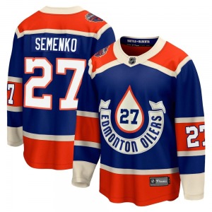 Premier Fanatics Branded Adult Dave Semenko Royal Breakaway 2023 Heritage Classic Jersey - NHL Edmonton Oilers